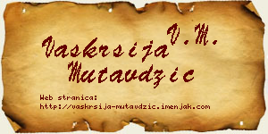 Vaskrsija Mutavdžić vizit kartica